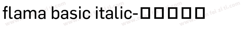 flama basic italic字体转换